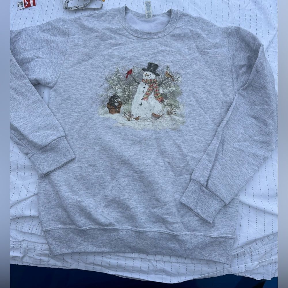 Snowman Winter Scene Sweatshirt